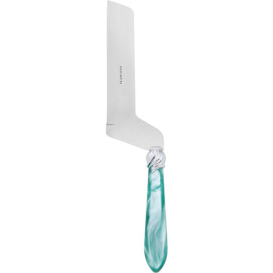 Falabella Brilliant Soft Cheese Offset Knife - aqua