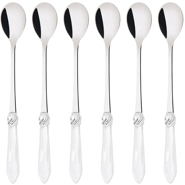 Falabella Brilliant Ice Tea / Cocktail Spoon Set - white