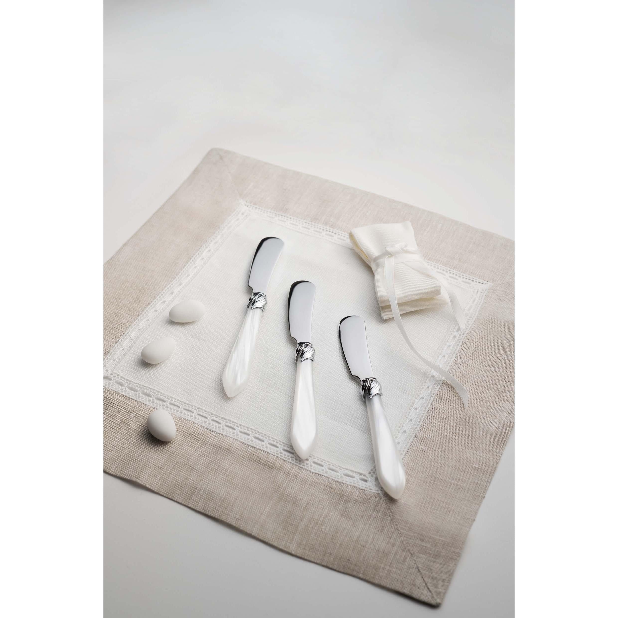 Falabella Spreader / Butter Knife Set - WHITE-Casa Bugatti USA