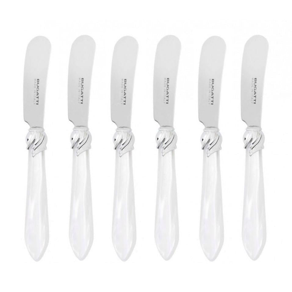 Falabella Spreader / Butter Knife Set - WHITE-Casa Bugatti USA