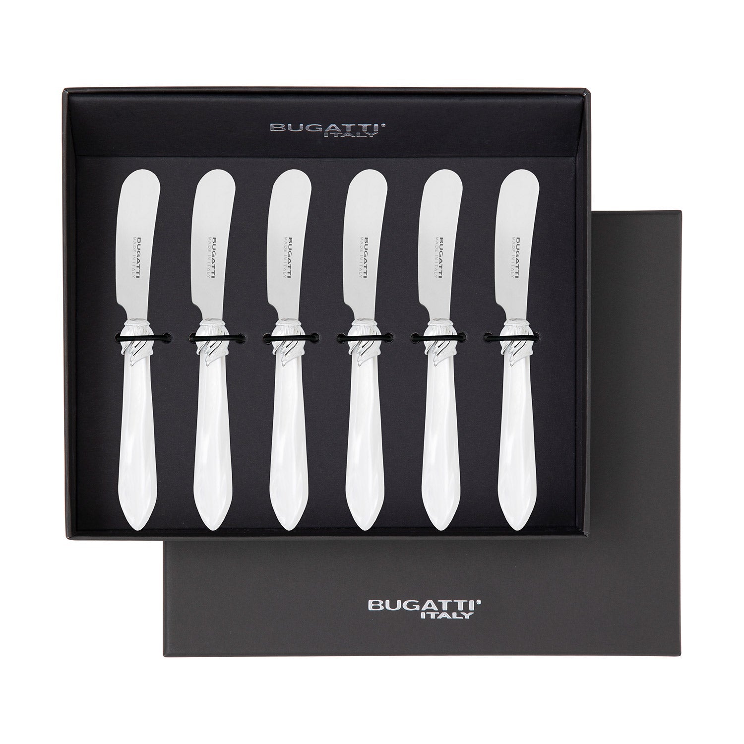 Falabella Spreader / Butter Knife Set - WHITE-Casa Bugatti USA