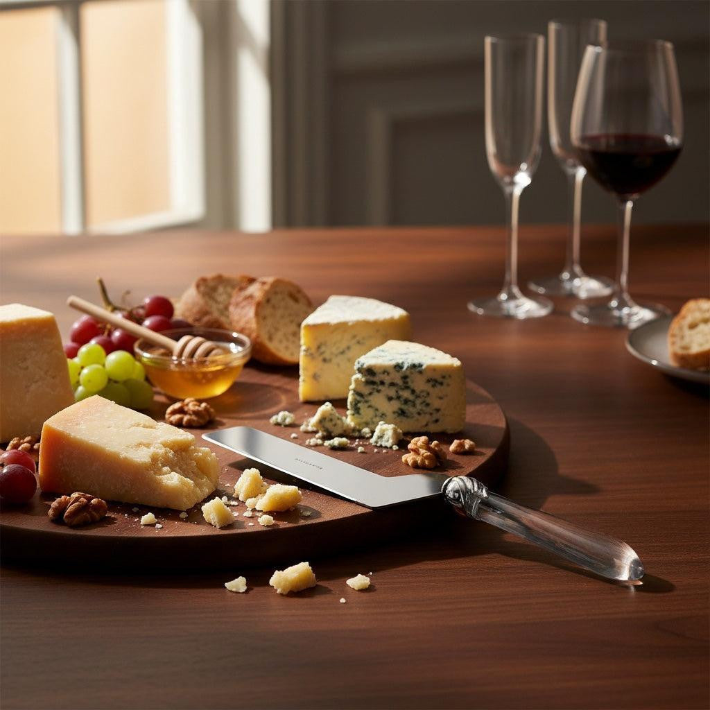 Falabella Brilliant Soft Cheese Offset Knife - Clear-Casa Bugatti USA