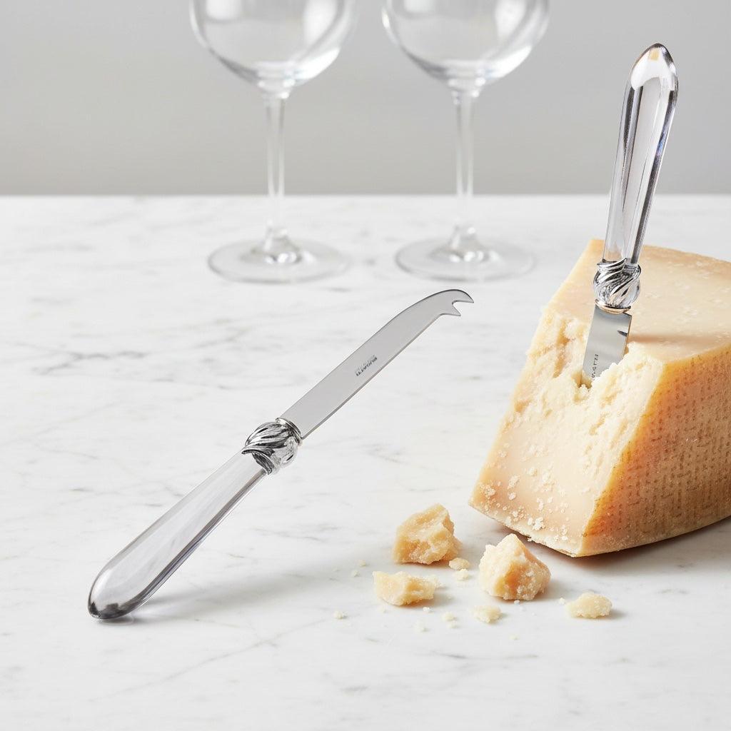 Falabella Brilliant 2 point "deer" cheese Knife - Clear