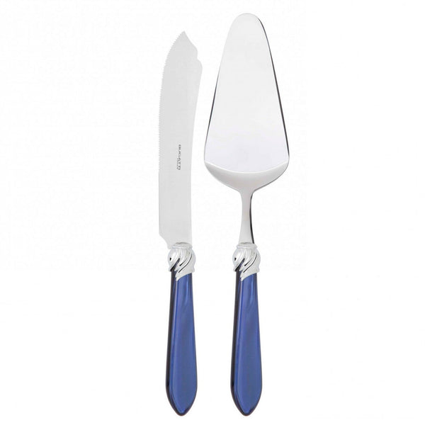 Falabella Brilliant 2 Piece Cake Serving set, Royal Blue — Casa Bugatti