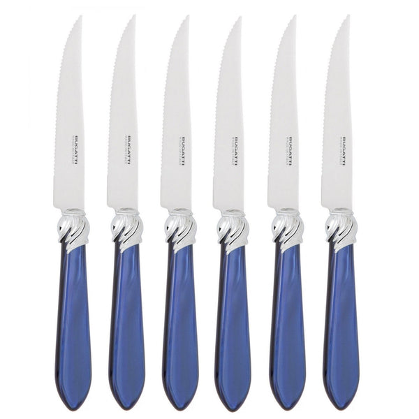 Falabella Brilliant 6 Piece Steak knife Set - Royal Blue-Casa Bugatti USA
