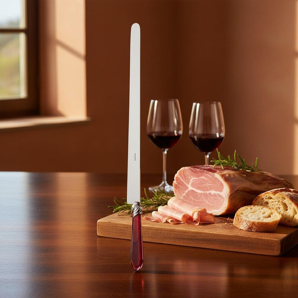 Falabella Brilliant Ham Knife 40 cm (15.75 inch) - Burgundy