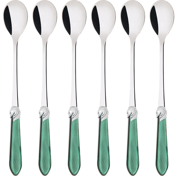 Falabella Brilliant Ice Tea / Cocktail Spoon Set - green