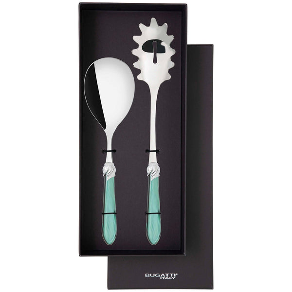 Falabella Brilliant 2 Piece Pasta Set in gift box - green