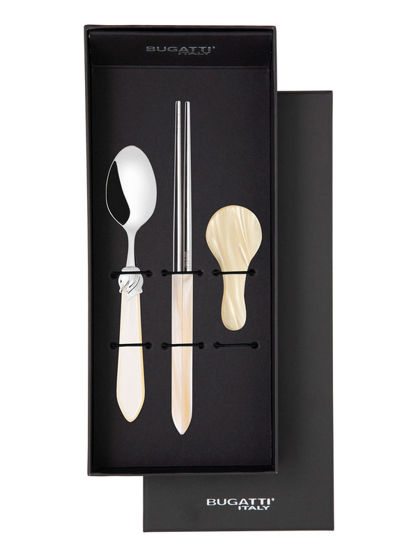 Falabella Brilliant Chopticks set for 1, Ivory — Casa Bugatti