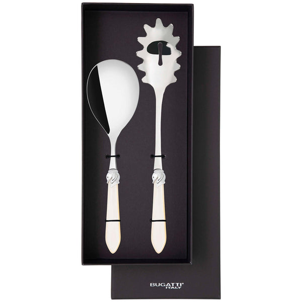 Falabella Brilliant 2 Piece Pasta Set in gift box - Ivory-Casa Bugatti USA