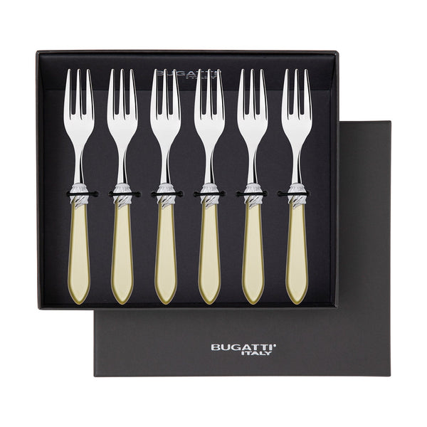 Falabella Brilliant Cocktail / Cake Fork Set in gift box - Chartreuse Green-Casa Bugatti USA