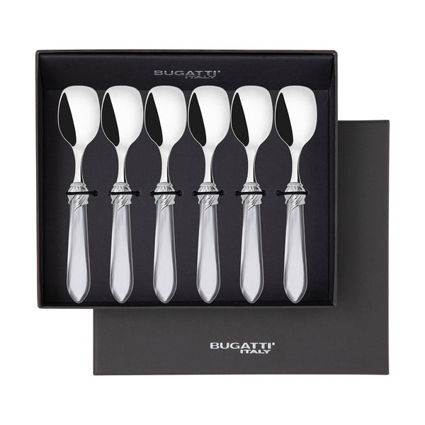 Falabella Brilliant Ice Cream Spoons Set in gift box - Gray-Casa Bugatti USA