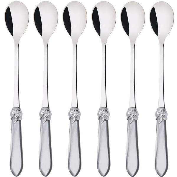 Falabella Brilliant Ice Tea / Cocktail Spoon Set, Gray — Casa Bugatti