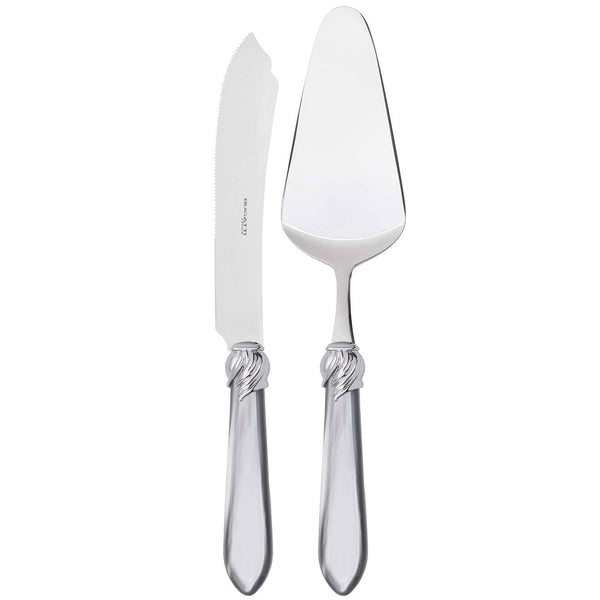 Falabella Brilliant 2 Piece Cake Serving set, Gray — Casa Bugatti