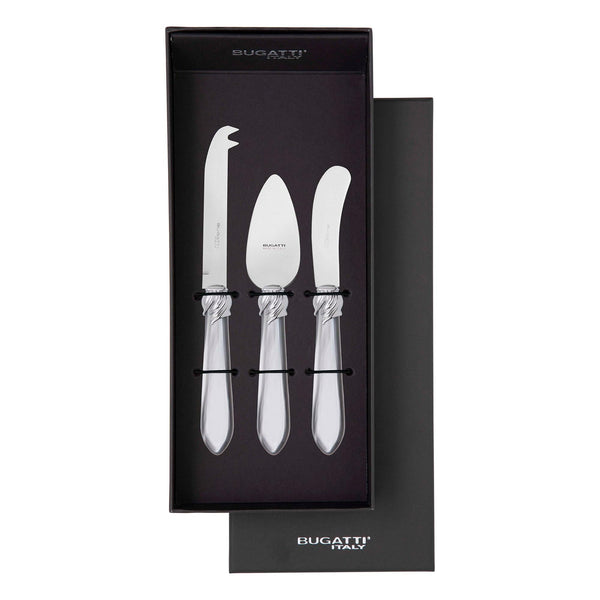 Falabella Brilliant 3 Piece Cheese Knife Set - gray
