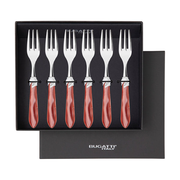 Falabella Brilliant Cocktail / Cake Fork Set, Rust — Casa Bugatti