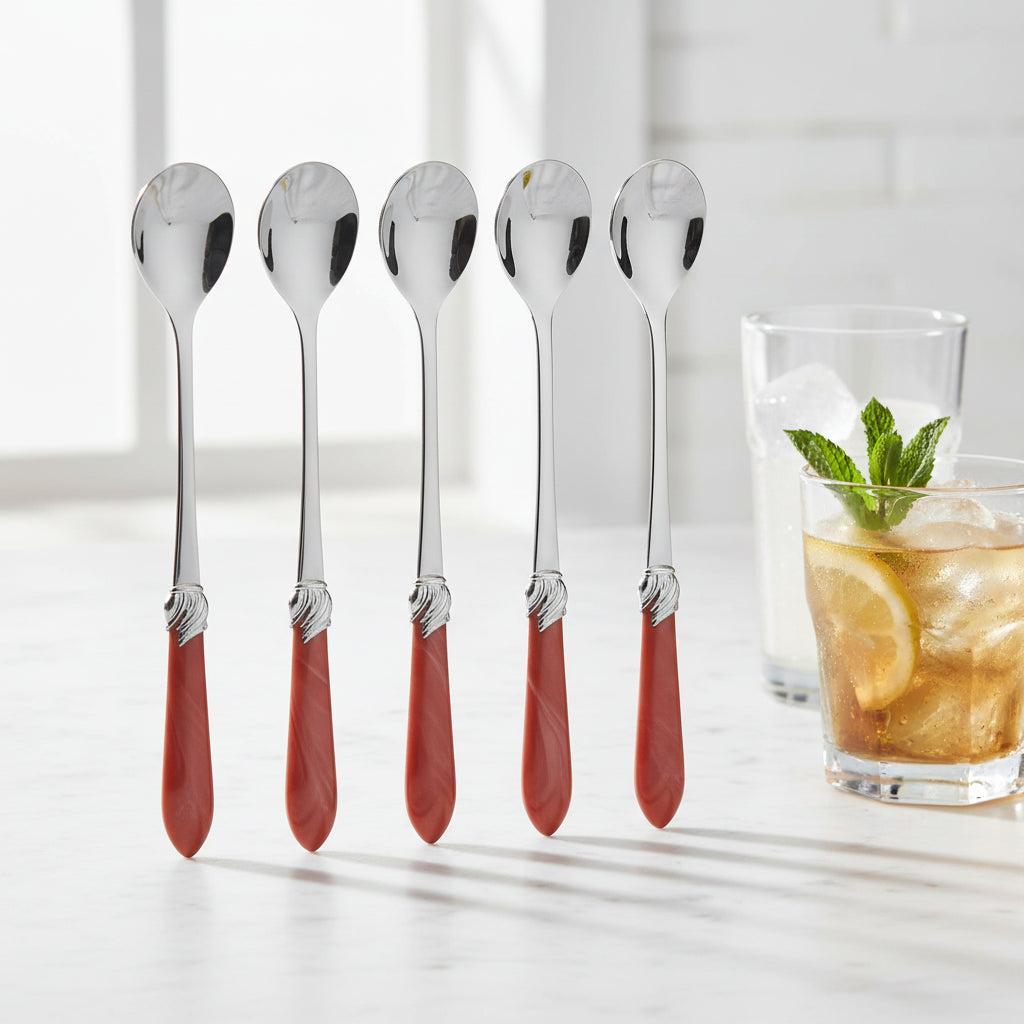 Falabella Brilliant Ice Tea / Cocktail Spoon Set - Rust