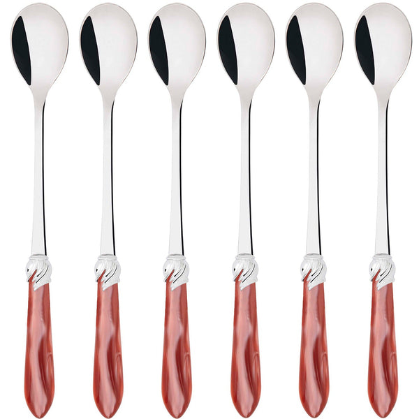 Falabella Brilliant Ice Tea / Cocktail Spoon Set, Rust — Casa Bugatti