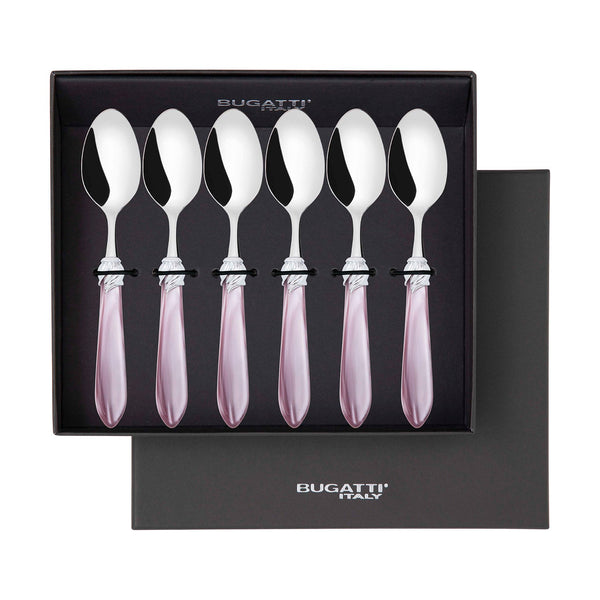 Falabella Brilliant 6 Piece Coffee Spoon Set in gift box - lilac