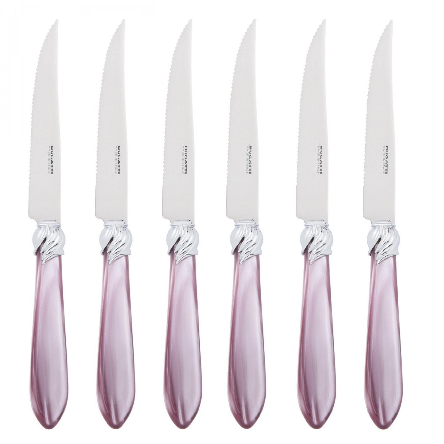 Falabella Brilliant 6 Piece Steak knife Set - Lilac-Casa Bugatti USA