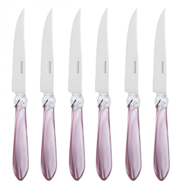Falabella Brilliant 6 Piece Steak knife Set - Lilac-Casa Bugatti USA