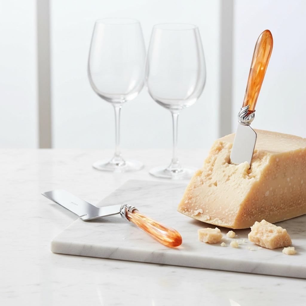 Falabella Brilliant Soft Cheese Offset Knife - Tangerine