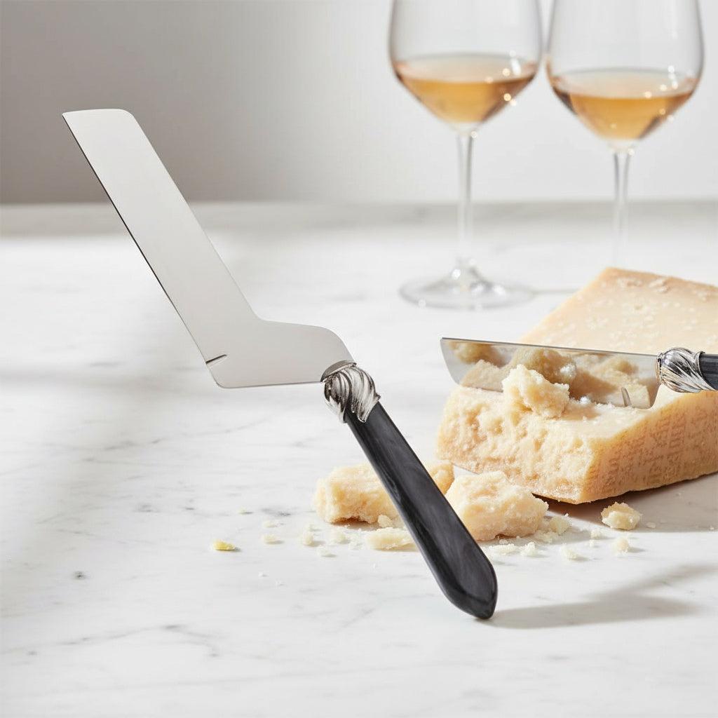 Falabella Brilliant Soft Cheese Offset Knife - Charcoal