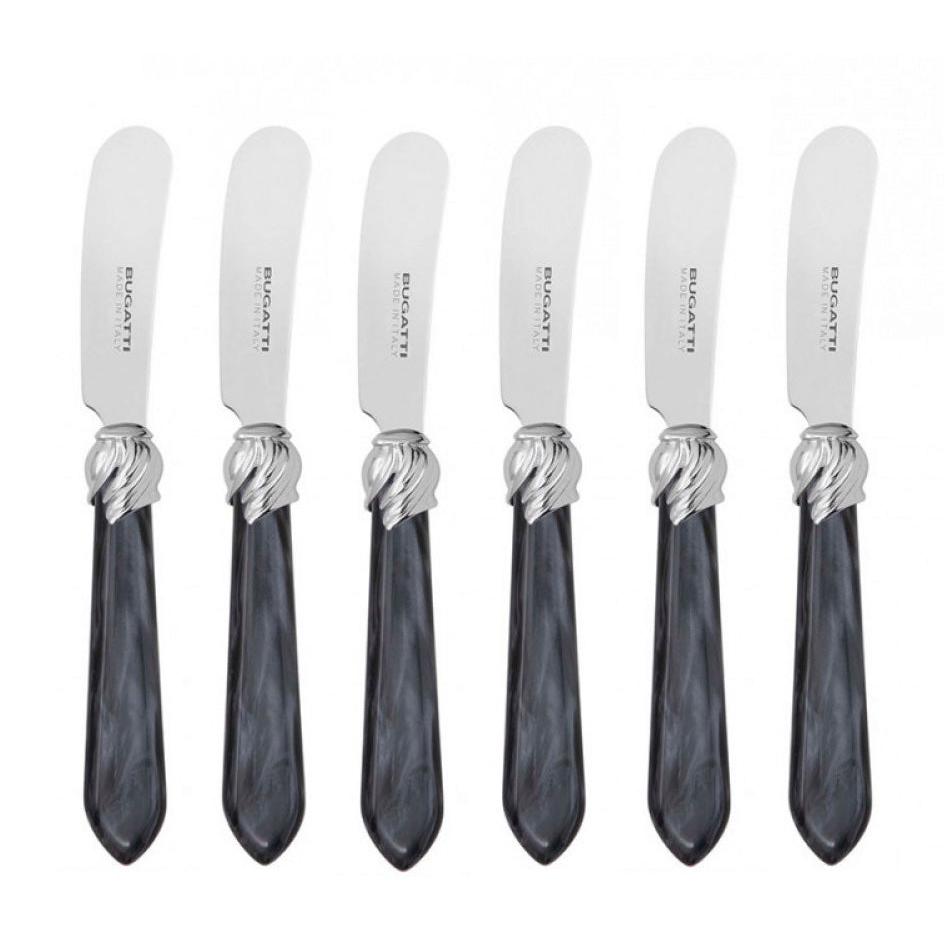 Falabella Spreader / Butter Knife Set - charcoal-Casa Bugatti USA