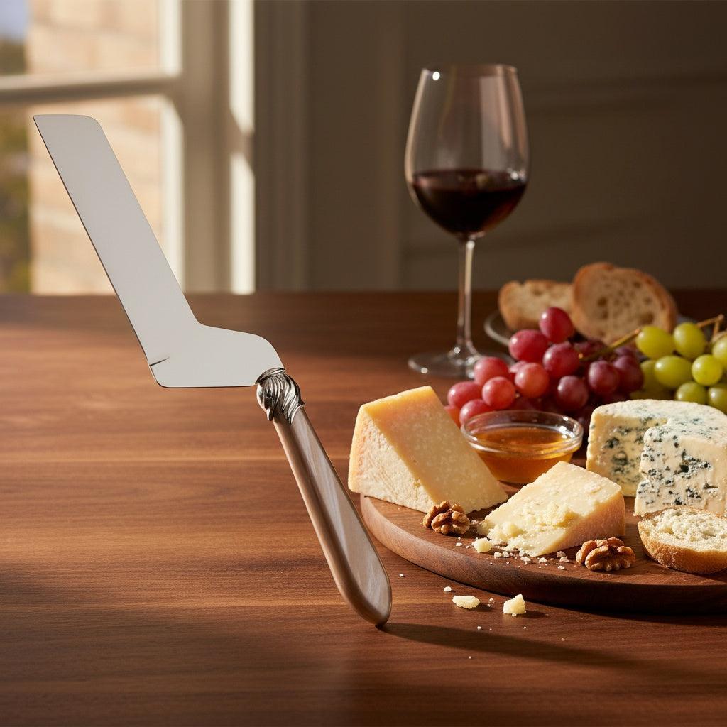 Falabella Brilliant Soft Cheese Offset Knife - Taupe-Casa Bugatti USA