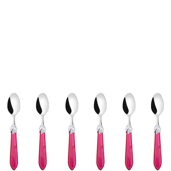 Falabella Brilliant 6 Piece Moka Spoon Setraspberry — Casa Bugatti