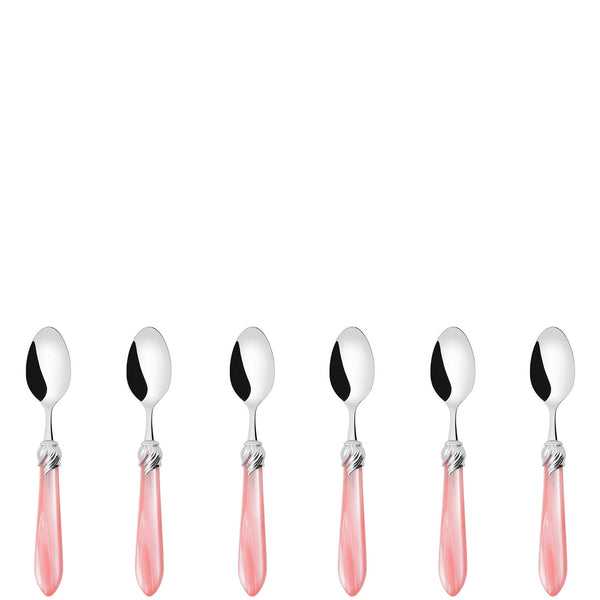 Falabella Brilliant 6 Piece Moka Spoon Set in gift box pink