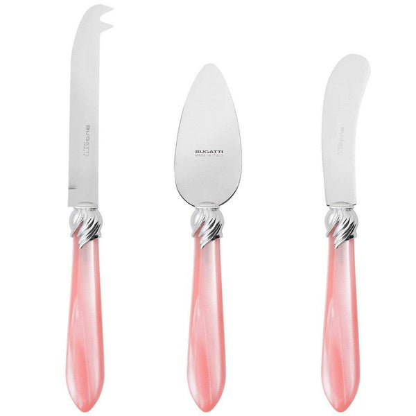 Falabella Brilliant 3 Piece Cheese Knife Set - pink