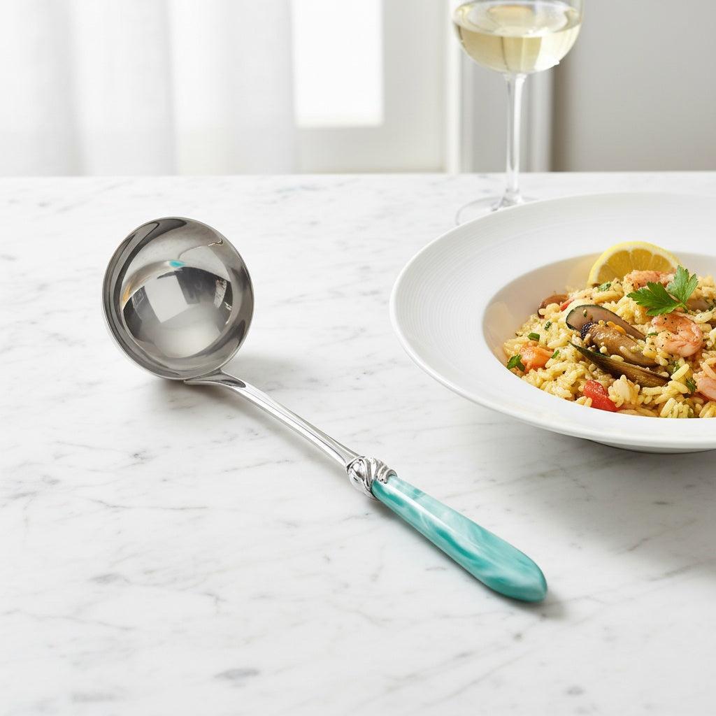 Falabella Brilliant Soup Ladle - Aqua