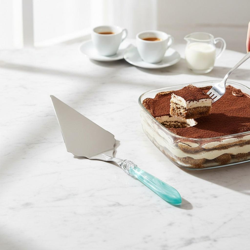 Falabella Brilliant Large Cake Server Serrated - Aqua-Casa Bugatti USA