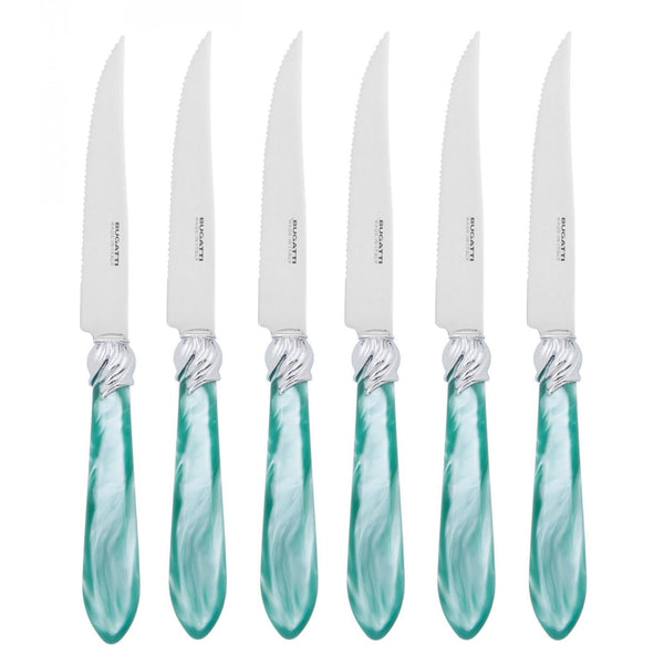 Falabella Brilliant 6 Piece Steak knife Set - Aqua-Casa Bugatti USA