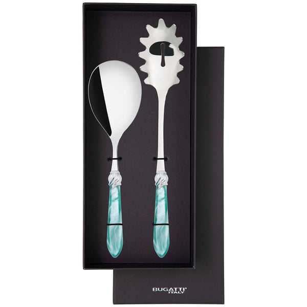 Falabella Brilliant 2 Piece Pasta Set in gift box - Aqua-Casa Bugatti USA