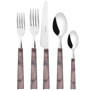GEOM 5 Piece Place Setting - Chocolate-Casa Bugatti USA