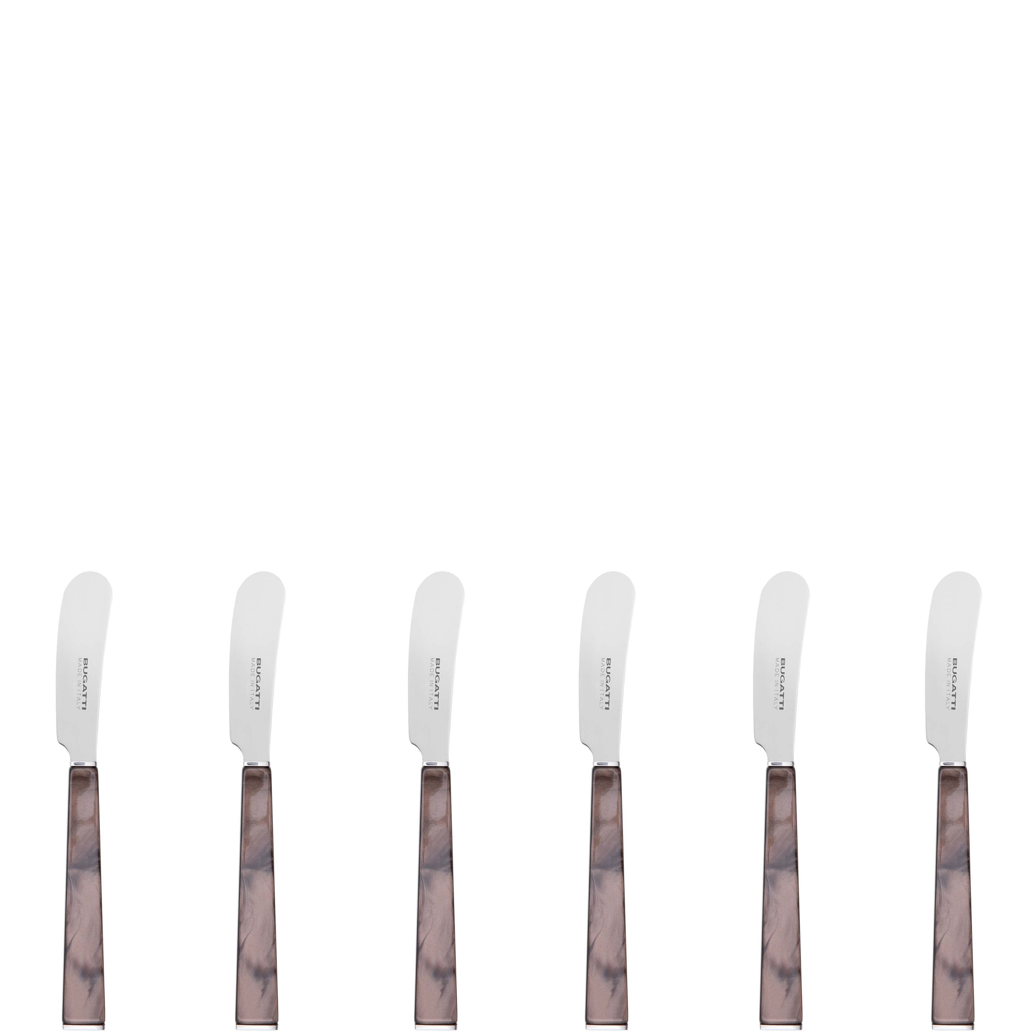 GEOM Butter Knives Set in Gift Box - Chocolate