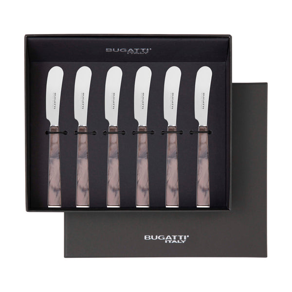 GEOM Butter Knives Set in Gift Box - Chocolate