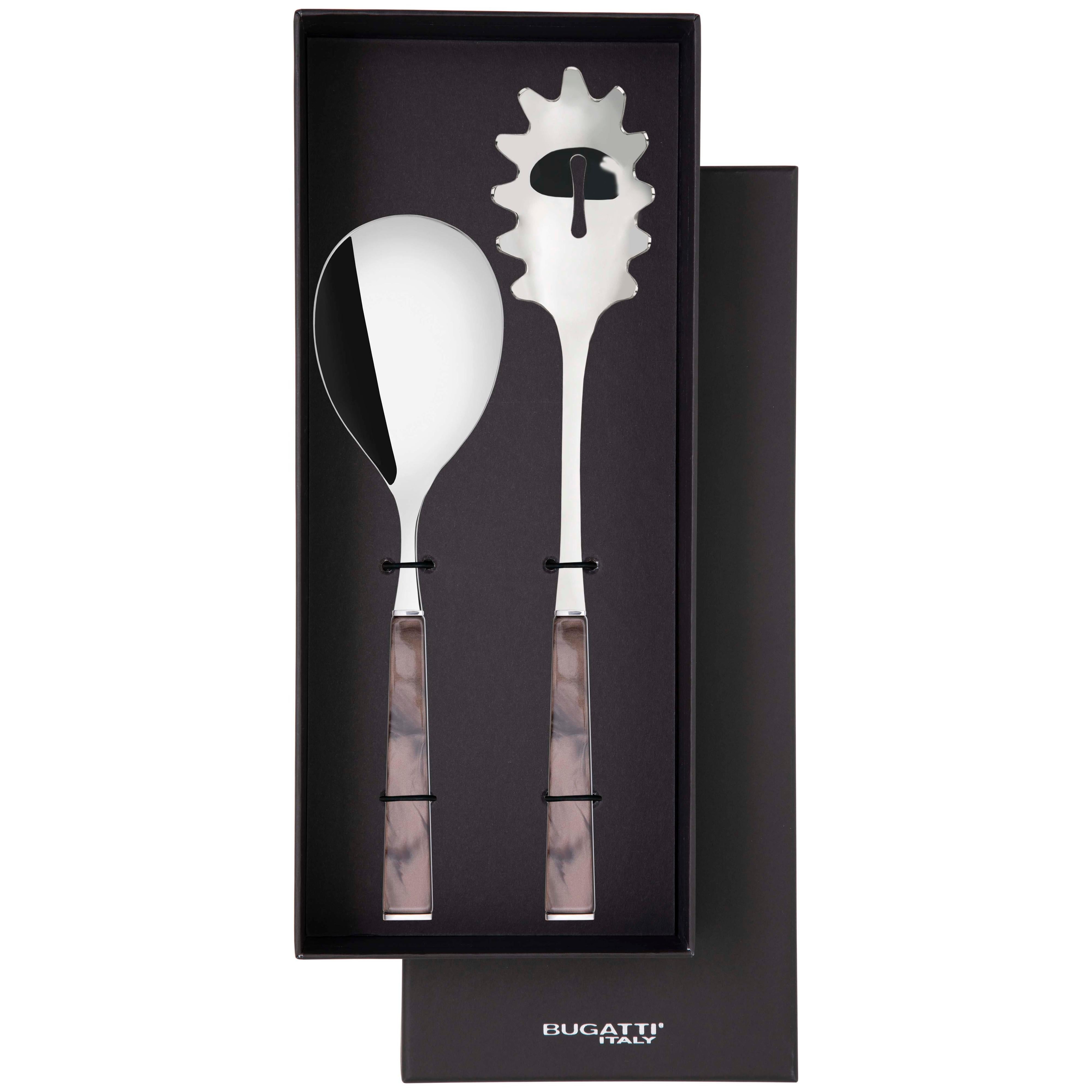 GEOM 2 Piece Pasta Set in Gift Box - Chocolate