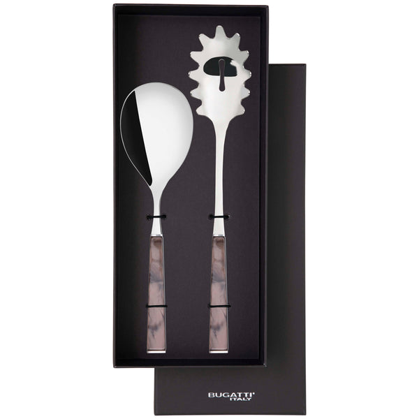 GEOM 2 Piece Pasta Set in Gift Box - Chocolate
