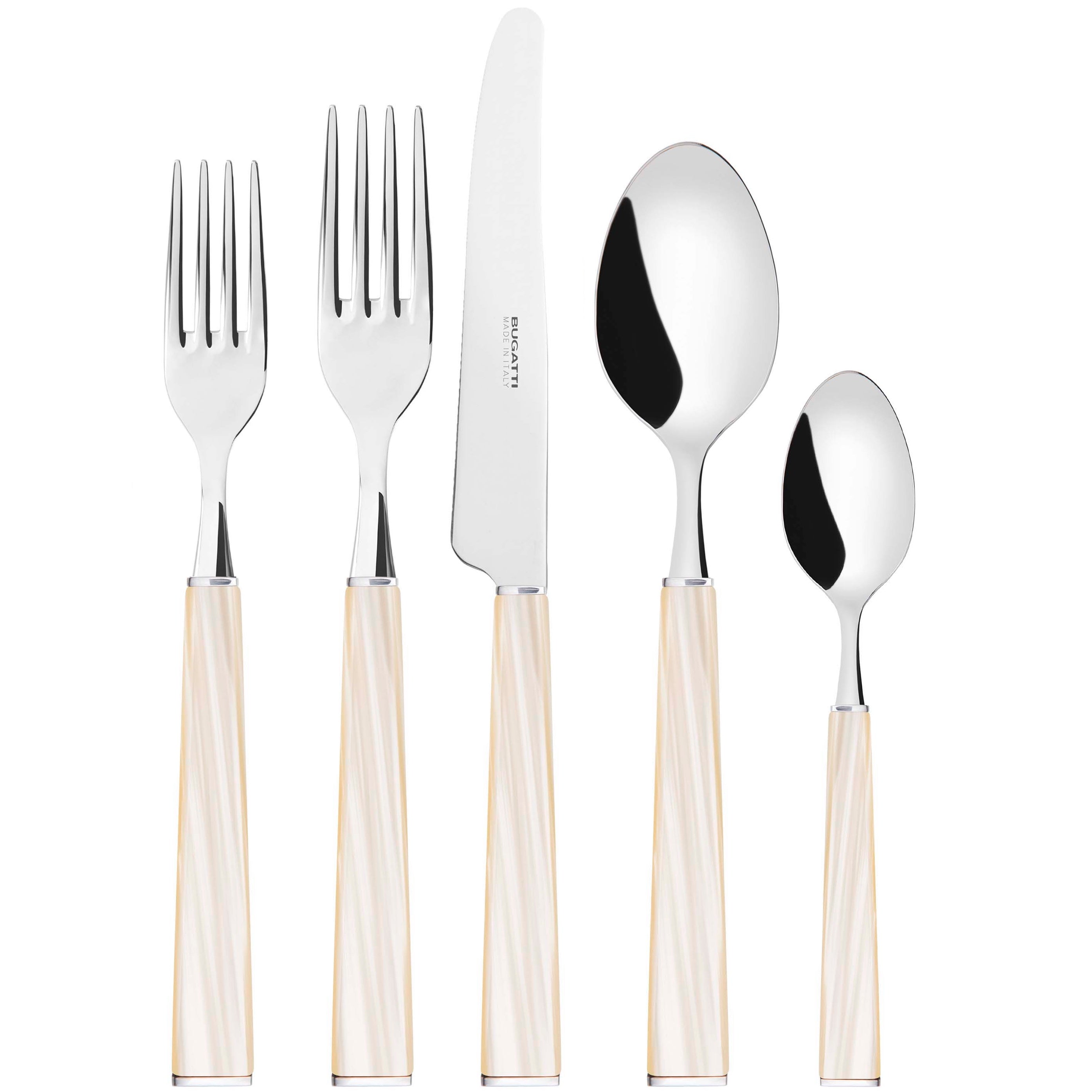 GEOM 5 Piece Place Setting - Ivory-Casa Bugatti USA