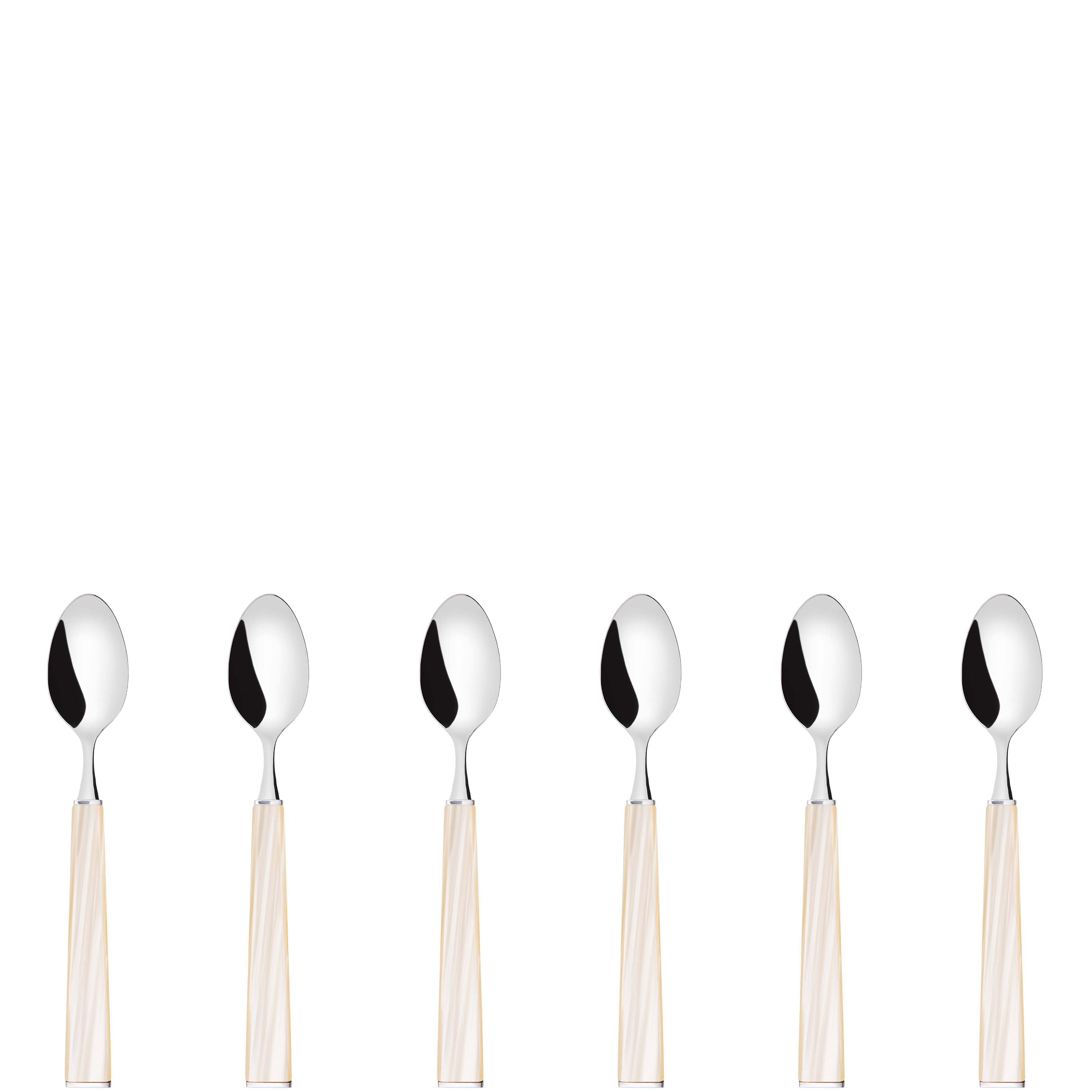 GEOM Moka Spoon Set in Gift Box - Ivory