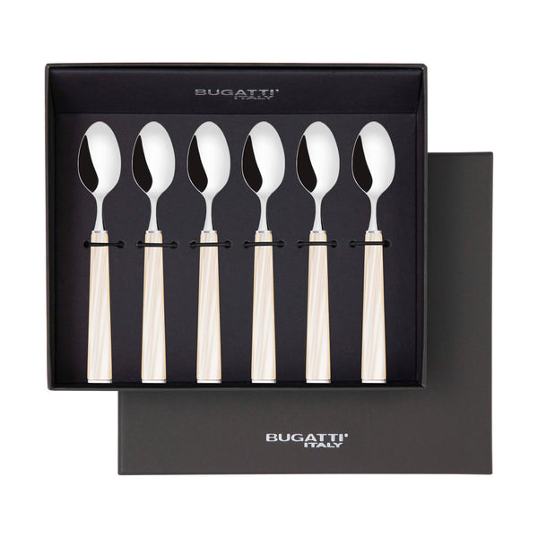 GEOM Moka Spoon Set in Gift Box - Ivory