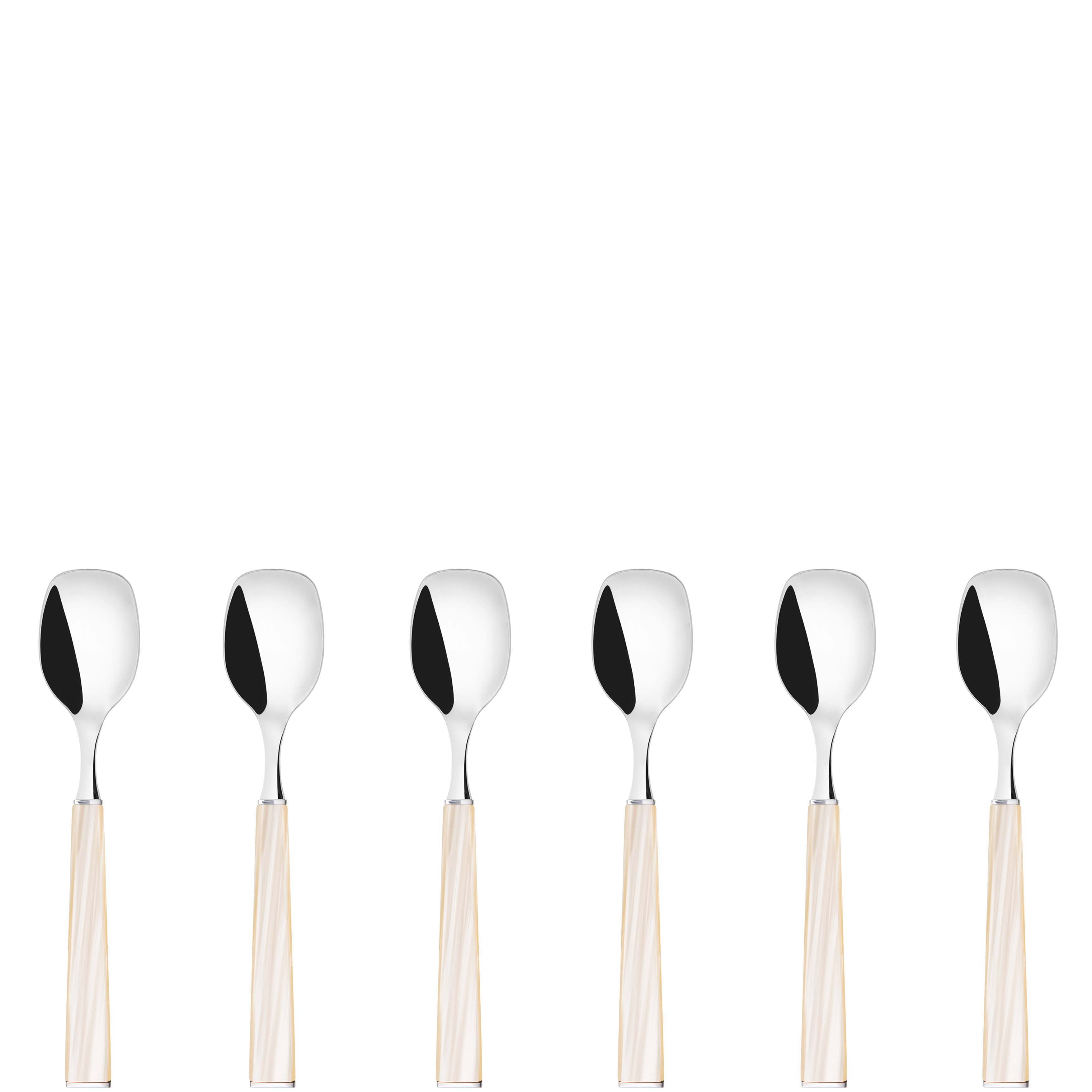 GEOM Ice Cream Spoons Set in Gift Box - Ivory-Casa Bugatti USA