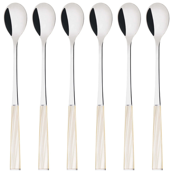 GEOM Ice Tea Spoons Set in Gift Box - Ivory-Casa Bugatti USA