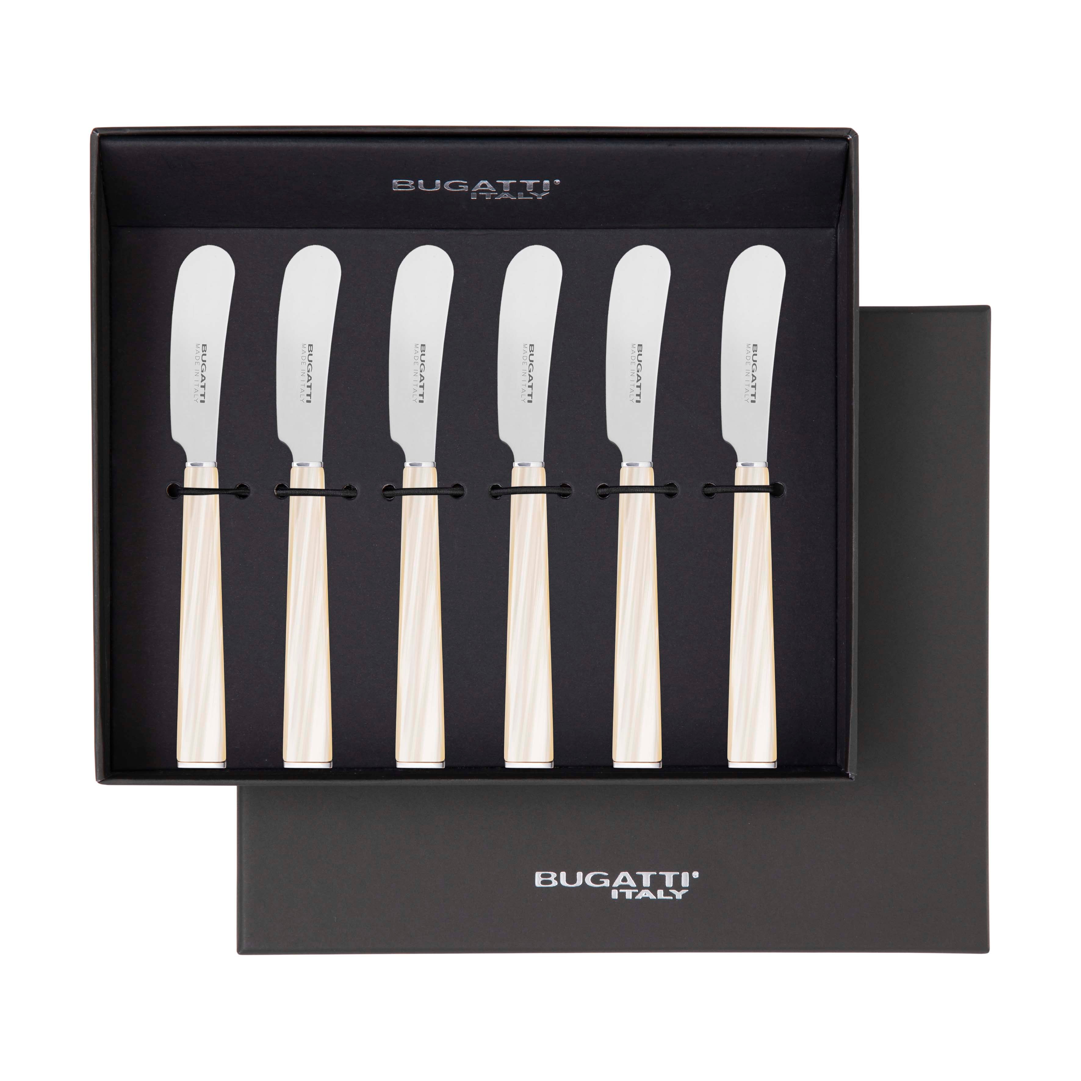 GEOM Butter Knives Set in Gift Box - Ivory