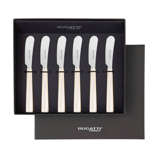 GEOM Butter Knives Set in Gift Box - Ivory