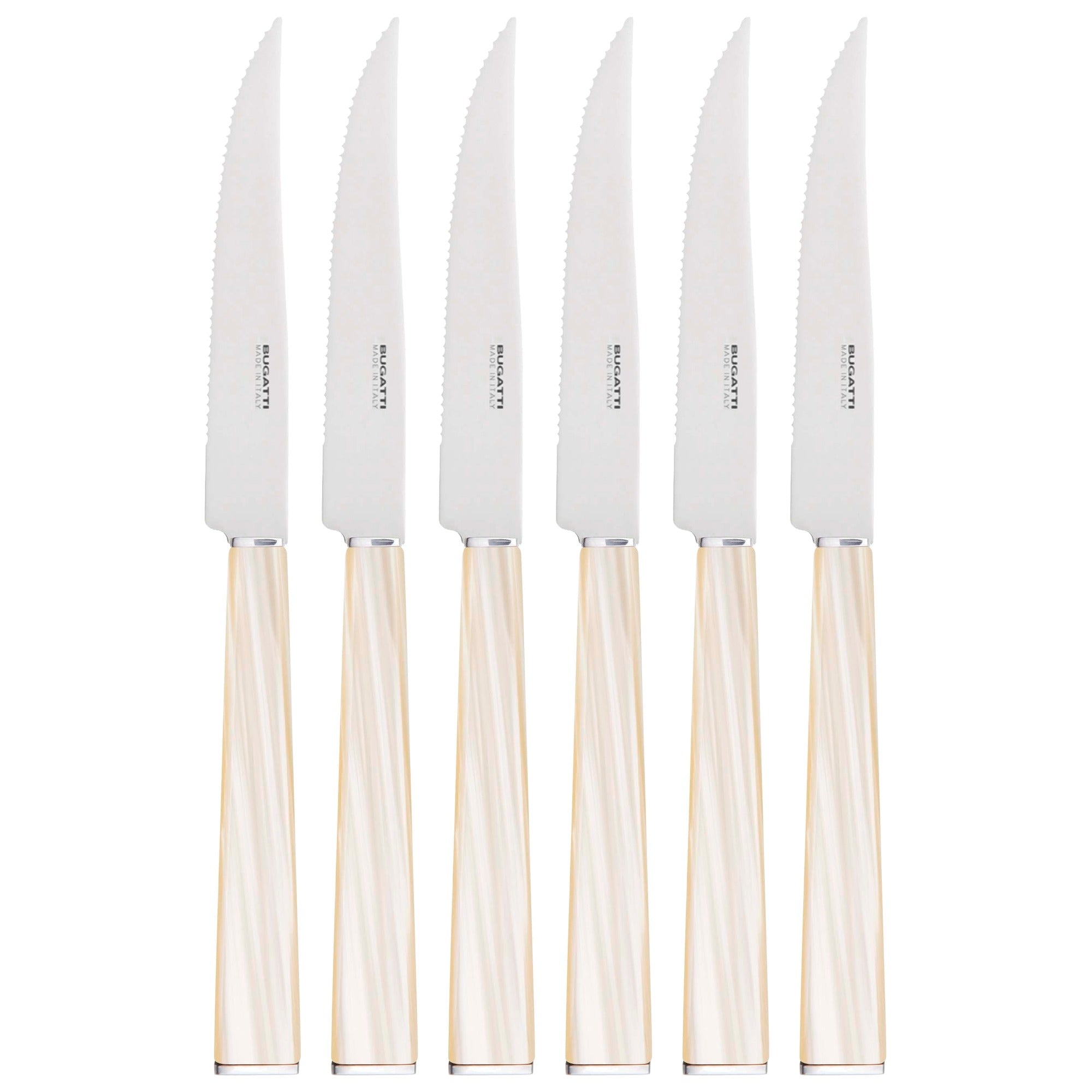 GEOM Steak Knives Set, Ivory — Casa Bugatti