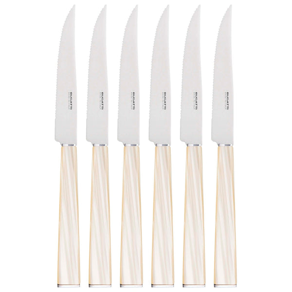 GEOM Steak Knives Set, Ivory — Casa Bugatti